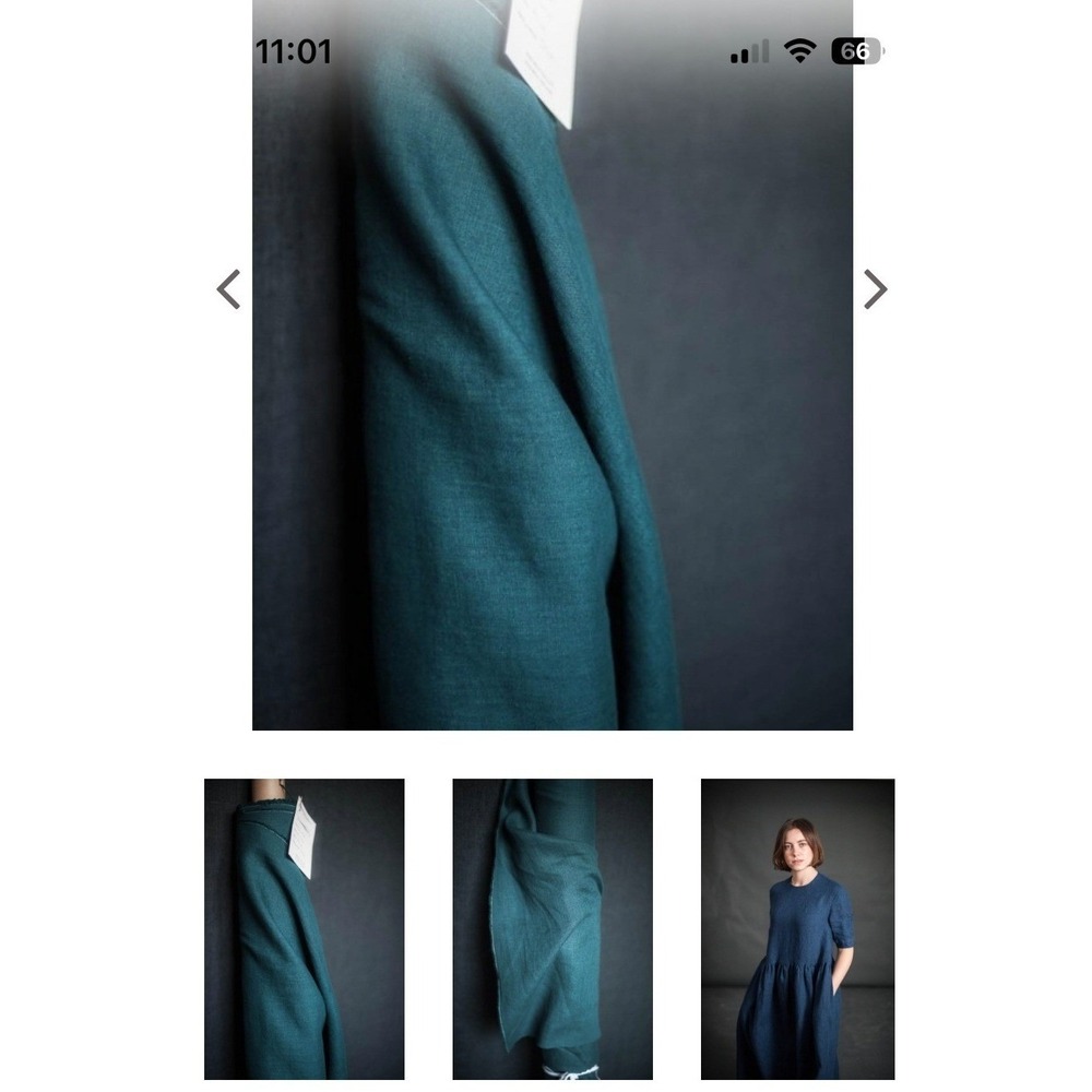 Merchant & Mills Alta Mare 185 European Laundered Linen Green 58" x 1yd